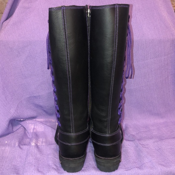 Used Women’s Milwaukee Leather Motorcycle Harness Boot Size 9 - Picture 6 of 15